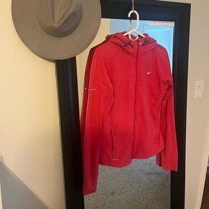 Women’s Hot Pink Nike Dri-Fit Zip Up Hoodie Size Large